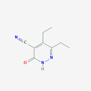 molecular formula C9H11N3O B1532171 5,6-二乙基-3-氧代-2,3-二氢哒嗪-4-腈 CAS No. 1258640-21-9
