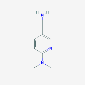 molecular formula C10H17N3 B15321764 5-(2-aminopropan-2-yl)-N,N-dimethylpyridin-2-amine 