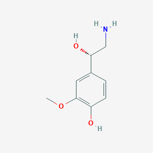 molecular formula C9H13NO3 B15321779 4-[(1S)-2-amino-1-hydroxyethyl]-2-methoxyphenol CAS No. 35778-41-7
