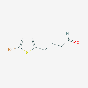 molecular formula C8H9BrOS B15321812 4-(5-Bromothiophen-2-yl)butanal 