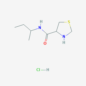 molecular formula C8H17ClN2OS B1532188 N-(butan-2-yl)-1,3-thiazolidine-4-carboxamide hydrochloride CAS No. 1251923-01-9