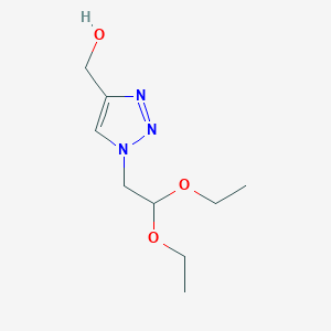 molecular formula C9H17N3O3 B1532191 [1-(2,2-diethoxyethyl)-1H-1,2,3-triazol-4-yl]methanol CAS No. 1251922-85-6
