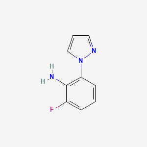 molecular formula C9H8FN3 B1532192 2-fluoro-6-(1H-pyrazol-1-yl)aniline CAS No. 1178057-79-8