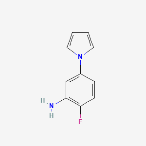 molecular formula C10H9FN2 B1532194 2-fluoro-5-(1H-pyrrol-1-yl)aniline CAS No. 1183308-33-9