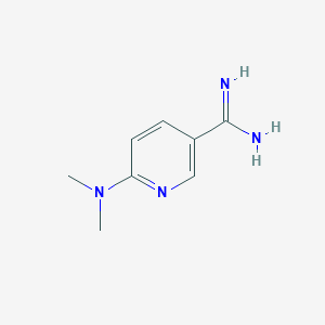 molecular formula C8H12N4 B15321946 6-(Dimethylamino)nicotinimidamide 
