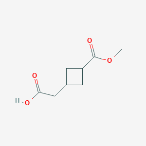 molecular formula C8H12O4 B15321958 2-[3-(methoxycarbonyl)cyclobutyl]aceticacid,Mixtureofdiastereomers 