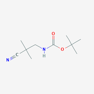 molecular formula C10H18N2O2 B15321961 Tert-butyl 2-cyano-2-methylpropylcarbamate 