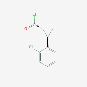molecular formula C10H8Cl2O B15321995 rac-(1R,2R)-2-(2-chlorophenyl)cyclopropane-1-carbonylchloride 