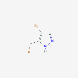 molecular formula C4H4Br2N2 B15322016 4-Bromo-5-(bromomethyl)-1h-pyrazole 