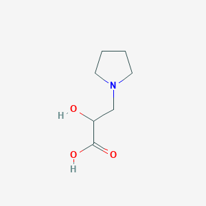 molecular formula C7H13NO3 B15322023 2-Hydroxy-3-(pyrrolidin-1-yl)propanoic acid 