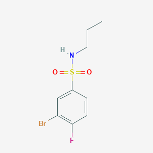 molecular formula C9H11BrFNO2S B1532207 3-Bromo-4-fluoro-N-propylbenzene-1-sulfonamide CAS No. 1874673-86-5