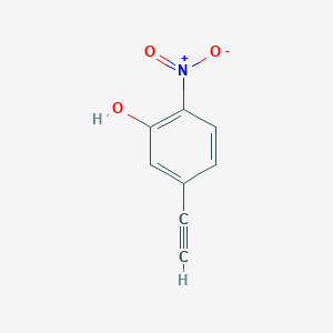 molecular formula C8H5NO3 B15322077 5-Ethynyl-2-nitrophenol 