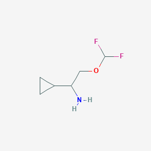 molecular formula C6H11F2NO B15322091 1-Cyclopropyl-2-(difluoromethoxy)ethan-1-amine 