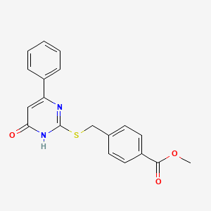 Methyl 4-{[(4-hydroxy-6-phenyl-2-pyrimidinyl)sulfanyl]methyl}benzoate