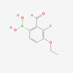 molecular formula C9H10BFO4 B1532220 4-Ethoxy-3-fluoro-2-formylphenylboronic acid CAS No. 1246404-48-7