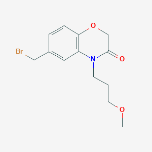molecular formula C13H16BrNO3 B1532221 6-(bromomethyl)-4-(3-methoxypropyl)-2H-benzo[b][1,4]oxazin-3(4H)-one CAS No. 911705-42-5