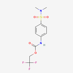 molecular formula C11H13F3N2O4S B1532222 2,2,2-trifluoroethyl N-[4-(dimethylsulfamoyl)phenyl]carbamate CAS No. 1240528-48-6