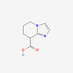 molecular formula C8H10N2O2 B1532223 5H,6H,7H,8H-imidazo[1,2-a]pyridine-8-carboxylic acid CAS No. 1235440-64-8