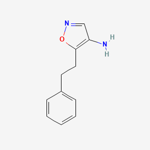 molecular formula C11H12N2O B15322265 5-Phenethylisoxazol-4-amine 