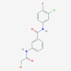 molecular formula C15H11BrClFN2O2 B1532227 3-[(2-Bromoacetyl)amino]-N-(3-chloro-4-fluorophenyl)benzamide CAS No. 1138443-32-9