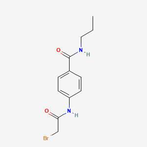molecular formula C12H15BrN2O2 B1532229 4-[(2-Bromoacetyl)amino]-N-propylbenzamide CAS No. 1138442-94-0