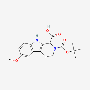 molecular formula C18H22N2O5 B1532231 Boc-DL-6-methoxy-1,2,3,4-tetrahydronorharman-1-carboxylic acid CAS No. 1219423-55-8