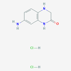 molecular formula C8H11Cl2N3O B1532234 7-Amino-3,4-dihydroquinoxalin-2(1H)-one dihydrochloride CAS No. 860503-30-6