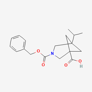 molecular formula C18H23NO4 B15322352 3-((Benzyloxy)carbonyl)-5-isopropyl-3-azabicyclo[3.1.1]heptane-1-carboxylic acid 