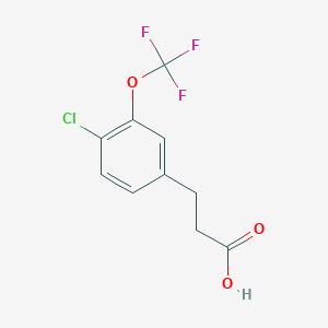 molecular formula C10H8ClF3O3 B1532237 3-[4-氯-3-(三氟甲氧基)苯基]丙酸 CAS No. 916420-75-2