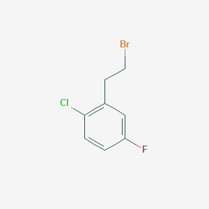 molecular formula C8H7BrClF B15322378 2-Chloro-5-fluorophenethyl bromide 