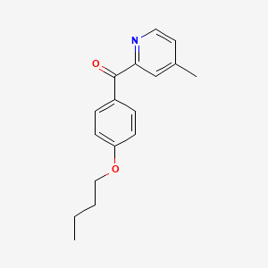 molecular formula C17H19NO2 B1532239 2-(4-Butoxybenzoyl)-4-methylpyridine CAS No. 1187165-40-7
