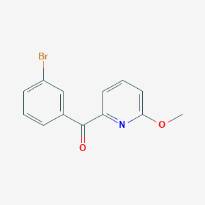 molecular formula C13H10BrNO2 B1532240 2-(3-溴苯甲酰基)-6-甲氧基吡啶 CAS No. 1187164-97-1