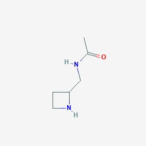 molecular formula C6H12N2O B15322405 N-(2-Azetidinylmethyl)acetamide 