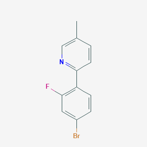 molecular formula C12H9BrFN B1532241 2-(4-Bromo-2-fluorophenyl)-5-methylpyridine CAS No. 1187163-97-8