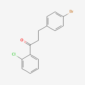 molecular formula C15H12BrClO B1532242 3-(4-Bromophenyl)-1-(2-chlorophenyl)propan-1-one CAS No. 898761-68-7