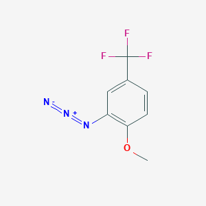 molecular formula C8H6F3N3O B15322443 2-Azido-1-methoxy-4-(trifluoromethyl)benzene 