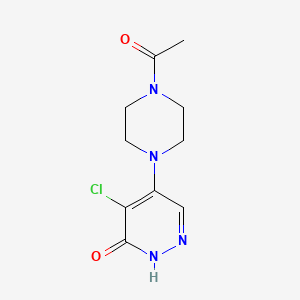 molecular formula C10H13ClN4O2 B1532250 5-(4-乙酰哌嗪-1-基)-4-氯吡啶-3(2H)-酮 CAS No. 1243063-00-4