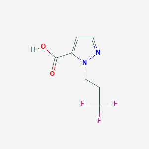 molecular formula C7H7F3N2O2 B1532251 1-(3,3,3-trifluoropropyl)-1H-pyrazole-5-carboxylic acid CAS No. 1245772-05-7