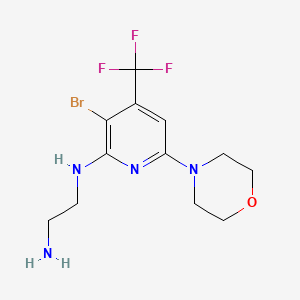 N-(2-aminoethyl)-3-bromo-6-(morpholin-4-yl)-4-(trifluoromethyl)pyridin-2-amine