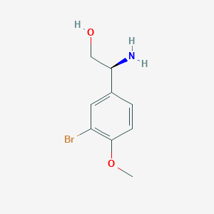 molecular formula C9H12BrNO2 B15322549 (S)-2-Amino-2-(3-bromo-4-methoxyphenyl)ethan-1-ol 