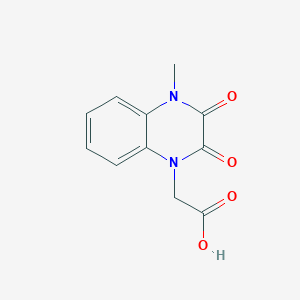 molecular formula C11H10N2O4 B1532264 (4-Methyl-2,3-dioxo-3,4-dihydroquinoxalin-1(2H)-yl)acetic acid CAS No. 1031628-34-8