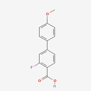 molecular formula C14H11FO3 B1532269 2-Fluoro-4-(4-methoxyphenyl)benzoic acid CAS No. 1183759-96-7