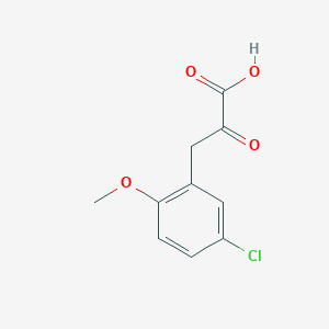 molecular formula C10H9ClO4 B15322771 3-(5-Chloro-2-methoxyphenyl)-2-oxopropanoic acid 
