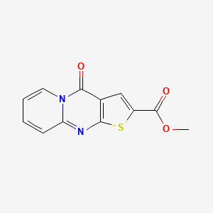 molecular formula C12H8N2O3S B1532278 4-氧代-4H-吡啶并[1,2-a]噻吩并[2,3-d]嘧啶-2-甲酸甲酯 CAS No. 1086386-53-9