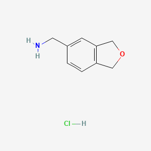 molecular formula C9H12ClNO B1532281 1,3-Dihydro-2-benzofuran-5-ylmethanamine hydrochloride CAS No. 1235439-82-3
