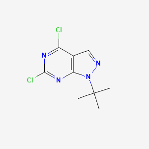 molecular formula C9H10Cl2N4 B1532282 1-(Tert-butyl)-4,6-dichloro-1H-pyrazolo[3,4-D]pyrimidine CAS No. 864292-49-9