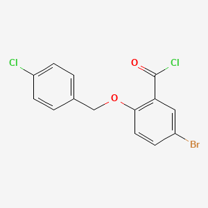 molecular formula C14H9BrCl2O2 B1532284 5-Bromo-2-[(4-chlorobenzyl)oxy]benzoyl chloride CAS No. 1160250-52-1