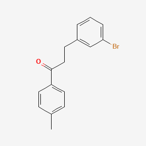 molecular formula C16H15BrO B1532290 3-(3-Bromophenyl)-4'-methylpropiophenone CAS No. 898781-99-2