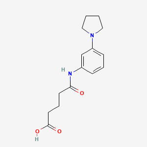 4-{[3-(Pyrrolidin-1-yl)phenyl]carbamoyl}butanoic acid