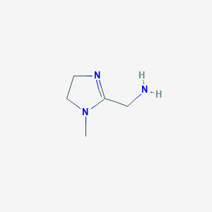 molecular formula C5H11N3 B15322985 (1-methyl-4,5-dihydro-1H-imidazol-2-yl)methanamine 